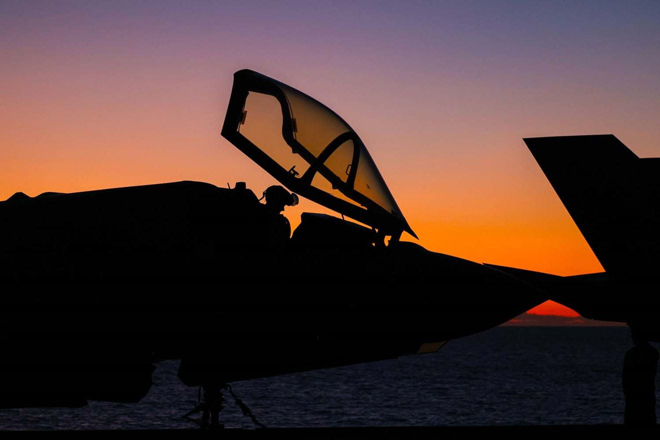 F-35 jet on HMS Prince of Wales