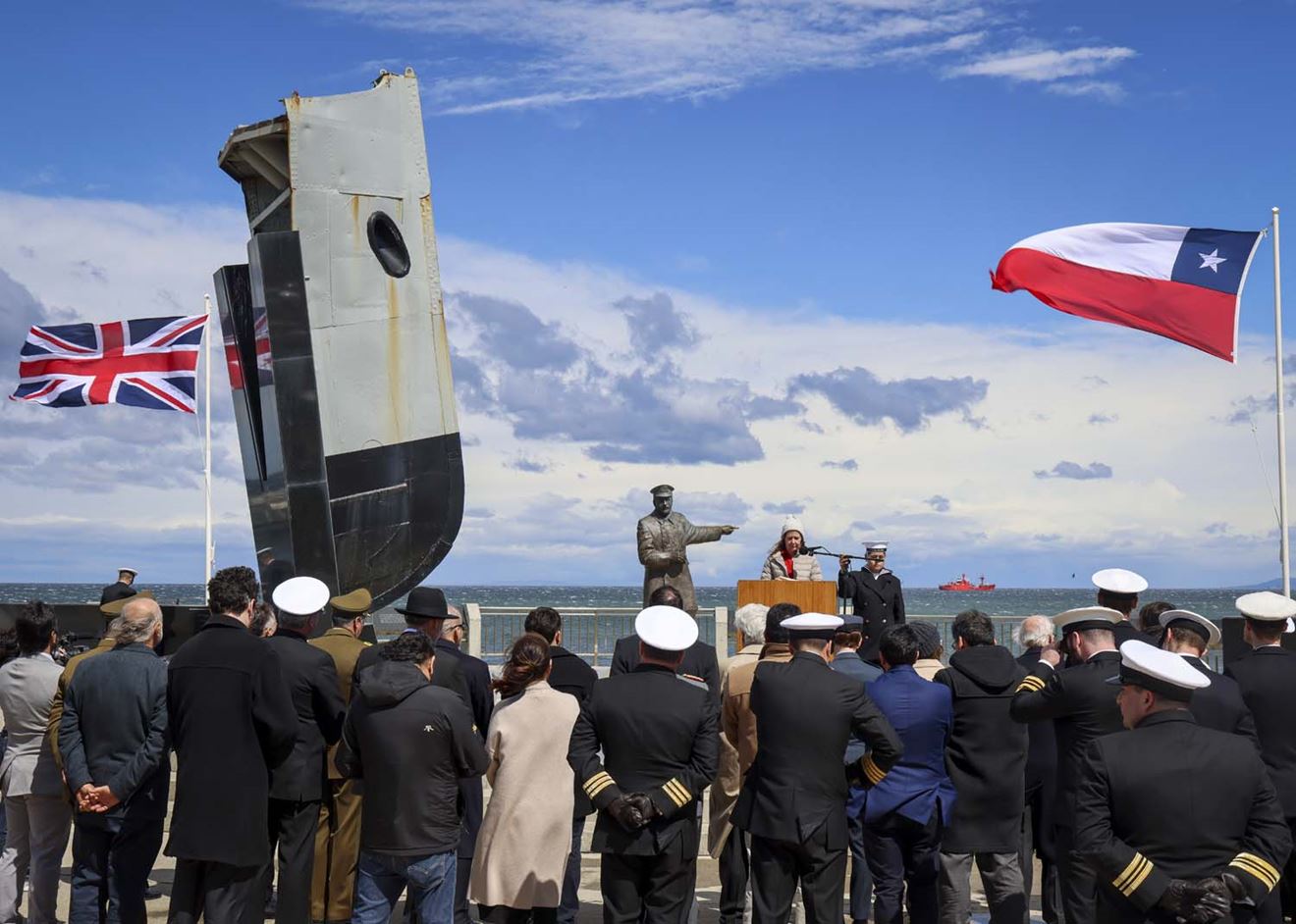 The ceremony in Punta Arenas