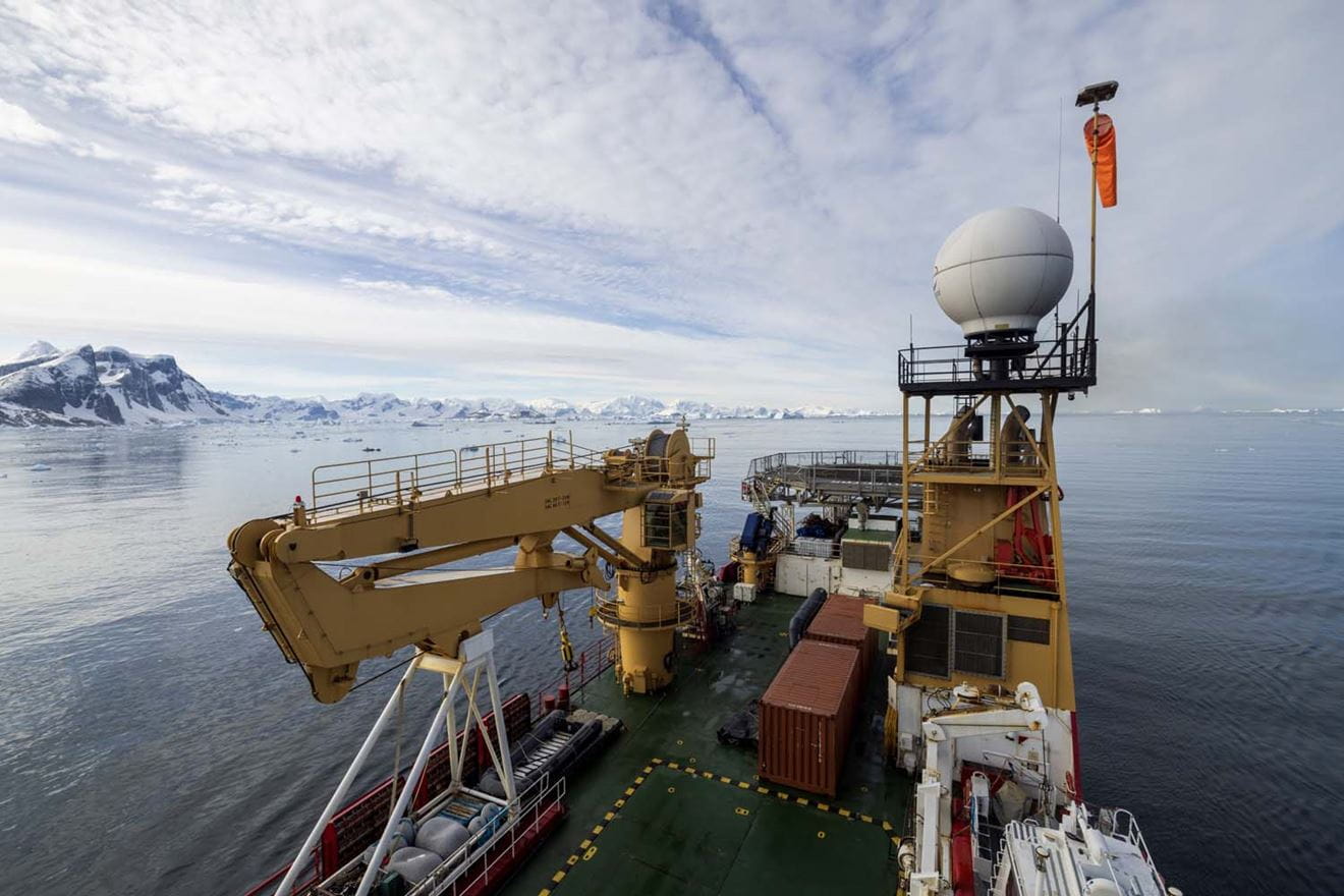 Protector during patrols of Antarctica