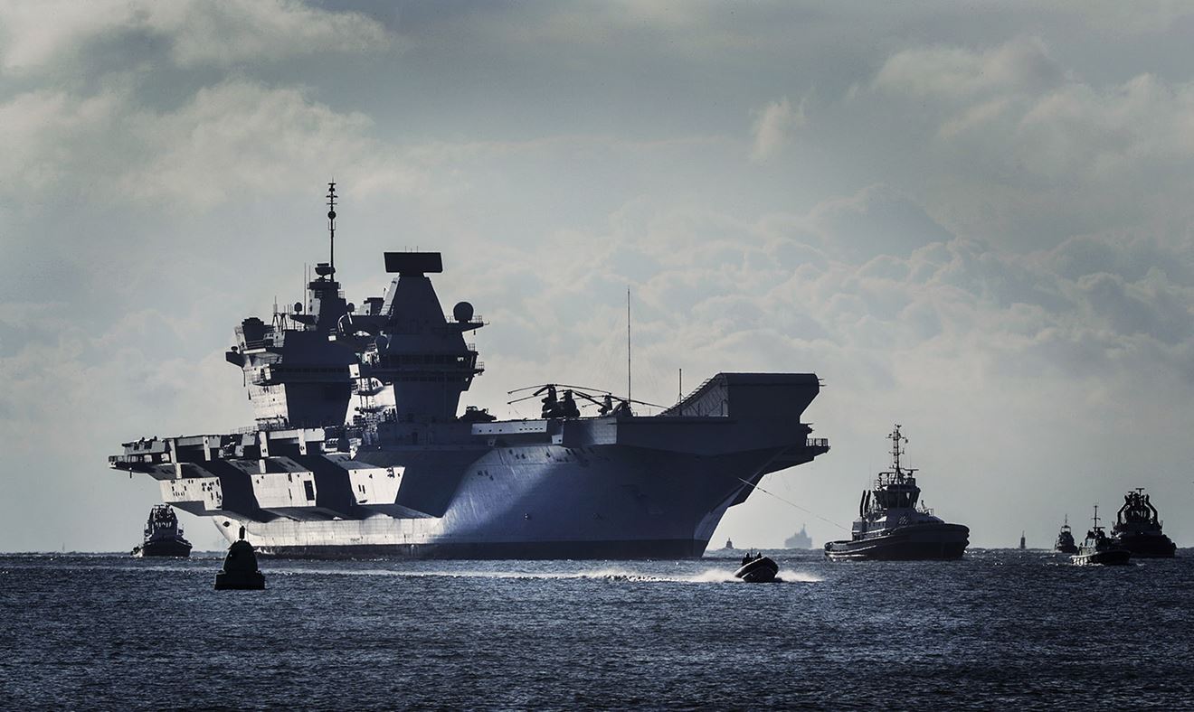 HMS Queen Elizabeth arrives home