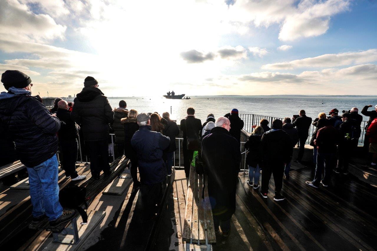 HMS Queen Elizabeth carrier strike group returns home from jet trials