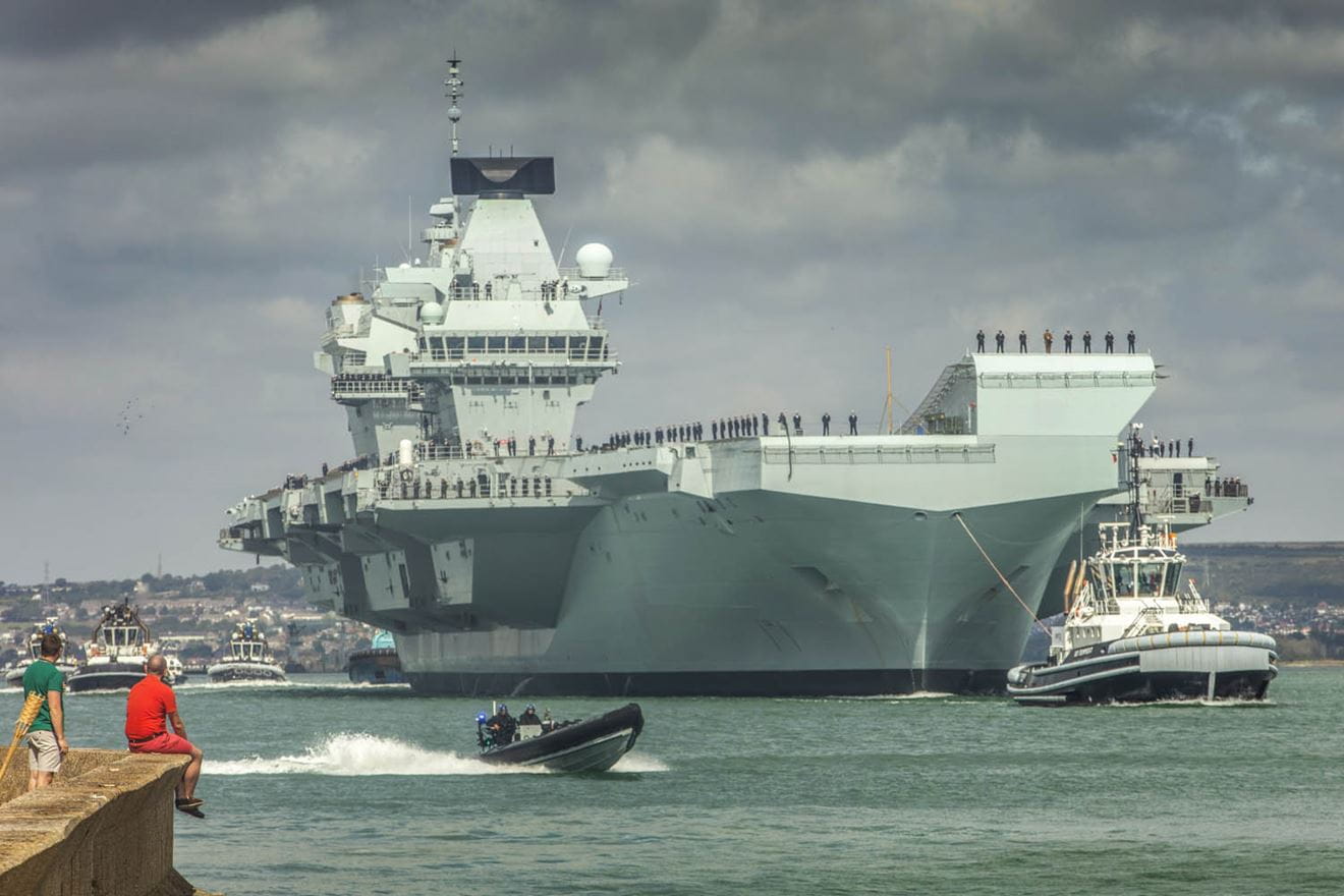 HMS Queen Elizabeth sails for landmark F-35 trials