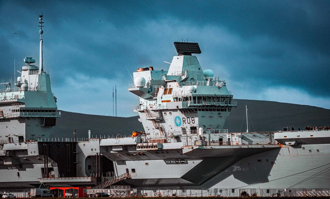 HMS Queen Elizabeth alongside in Belfast