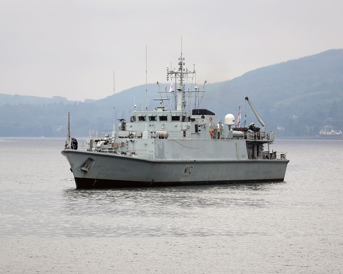 HMS Ramsey returns to the Gareloch after participating in Exercise Baltops
