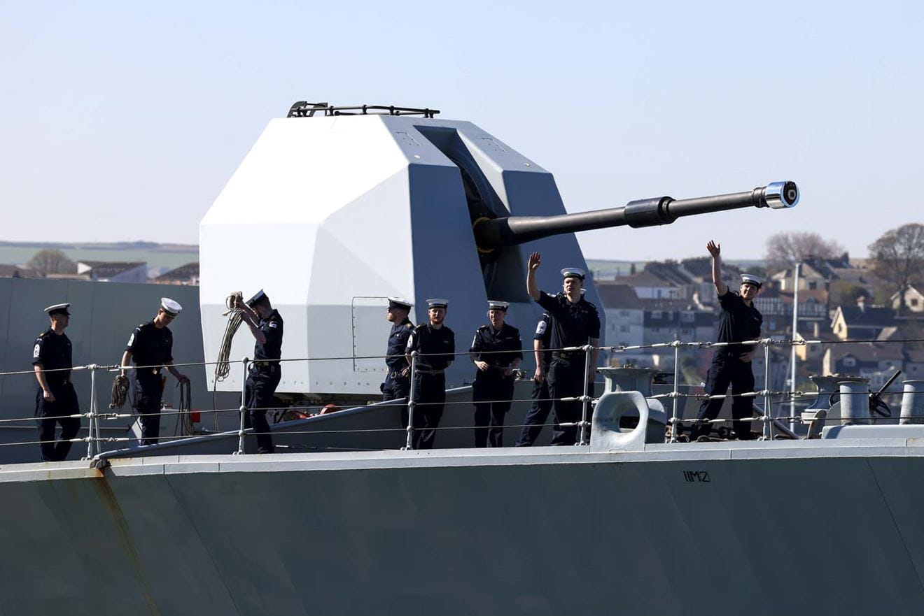Friends and Families of the crew from HMS Somerset have welcomed their loved ones back home to Plymouth after being deployed on National tasking during the first three months of 2025.