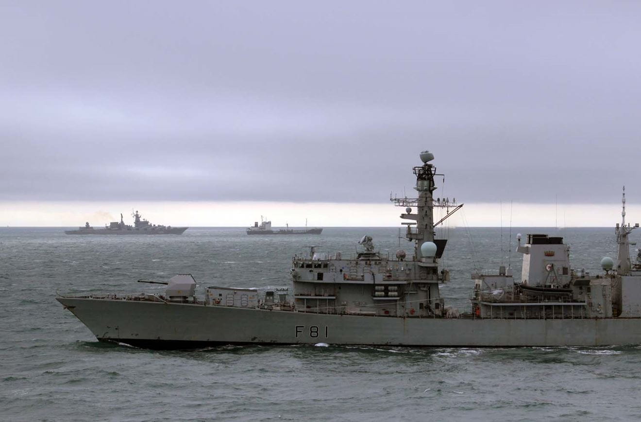 Royal Navy shadows Russian task group through Channel