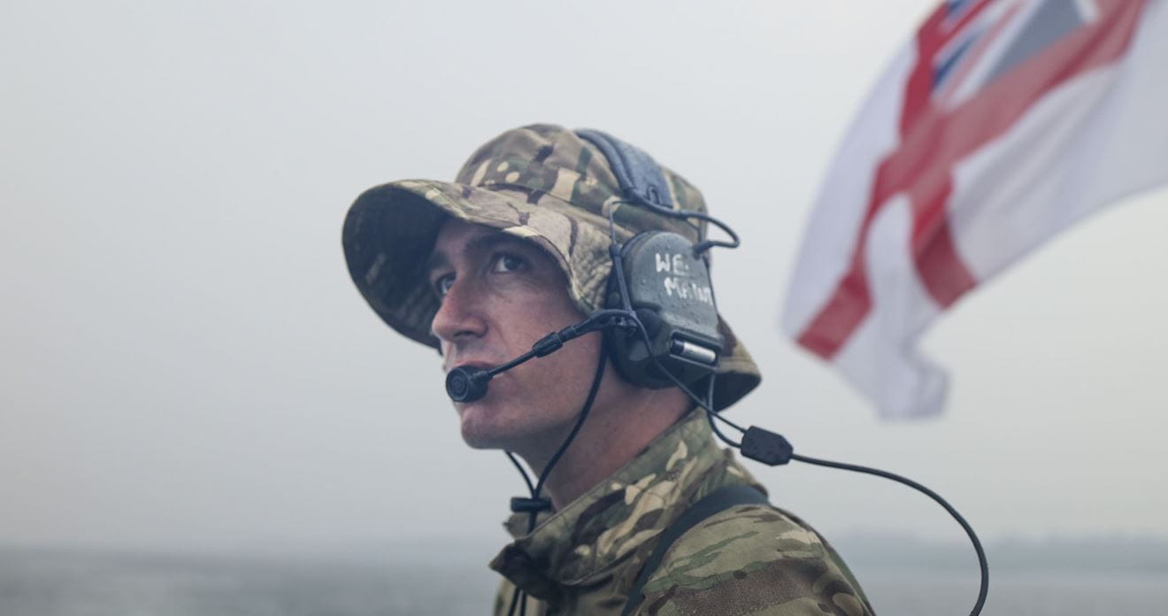 One of Tamar's warfare specialists stands guard on her flight deck One of Tamar's warfare specialists stands guard on her flight deck