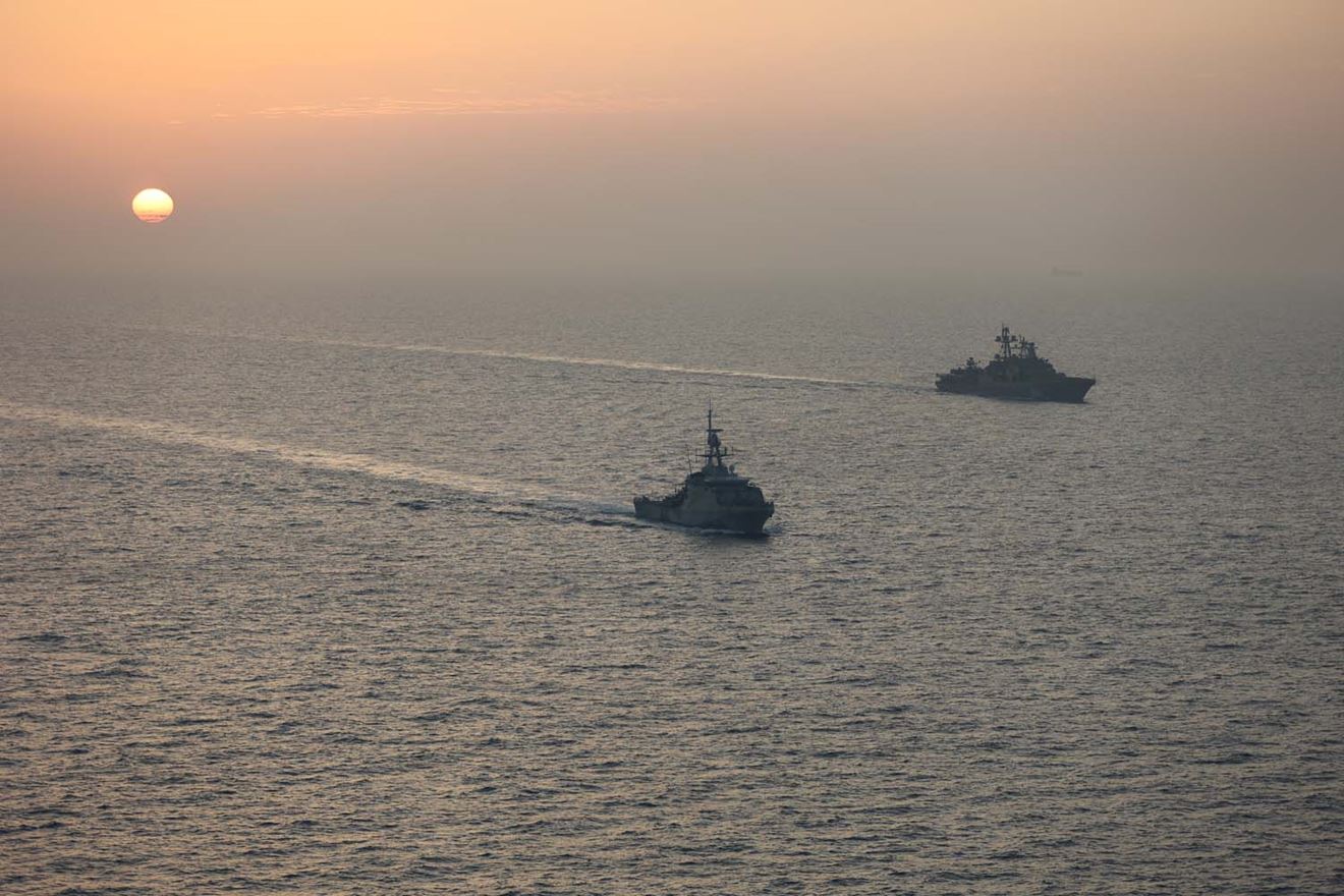 Royal Navy warship HMS Trent and a Wildcat helicopter have shadowed Russian vessels in UK waters during a five-day operation.