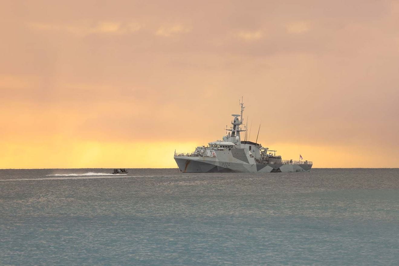 HMS Trent during a deployment to the Caribbean last year