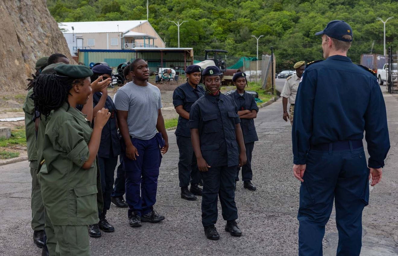 Royal Navy work in Montserrat