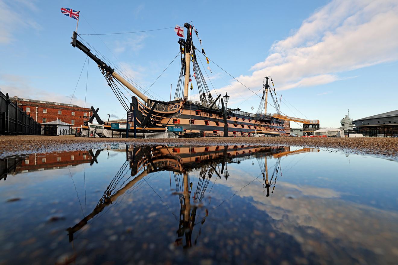 Victory looking magnificant on Trafalgar Day Victory looking magnificant on Trafalgar Day