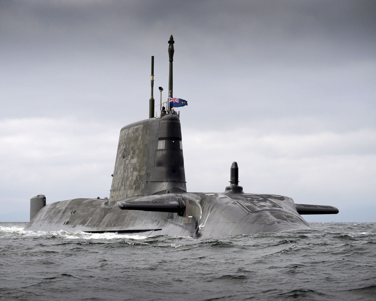 Rain-full skies for Artful as Navy’s newest submarine debuts in Faslane
