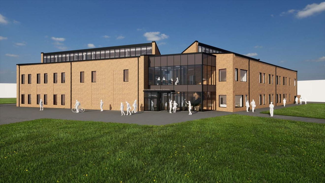 A proposed impression of the new Engineering Trianing School at RNAS Culdrose