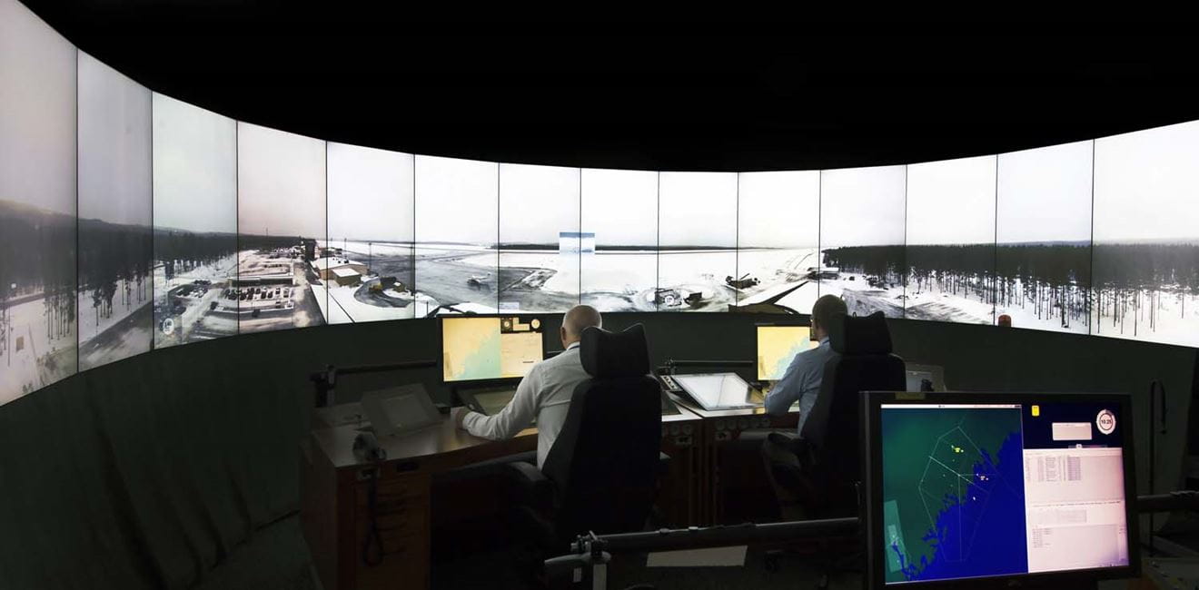 An example of how the remote air traffic control module at RNAS Culdrose could look. Picture: Saab