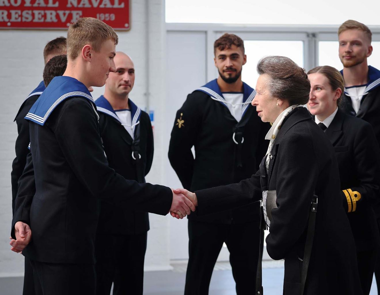 HRH the Princess Royal visited Portsmouth to thank sailors who took part in Her Majesty the Queen's funeral. Picture: LPhot Lee Blease