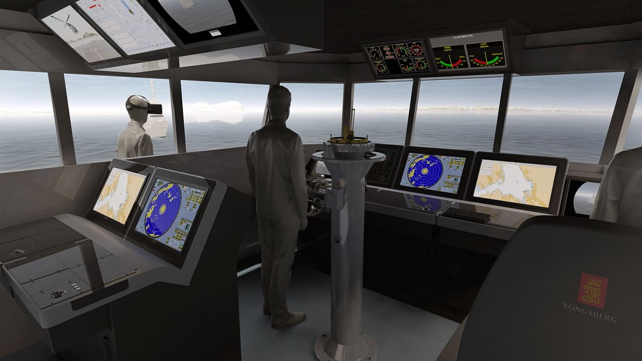 A graphic depicting sailors using the new simulators A graphic depicting sailors using the new simulators