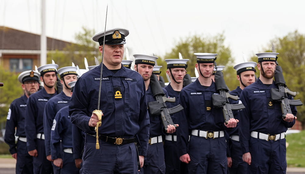 Royal-Navy-Our-People-05-leadership.jpg Royal Marines stand to attention in parade dress rehearsal