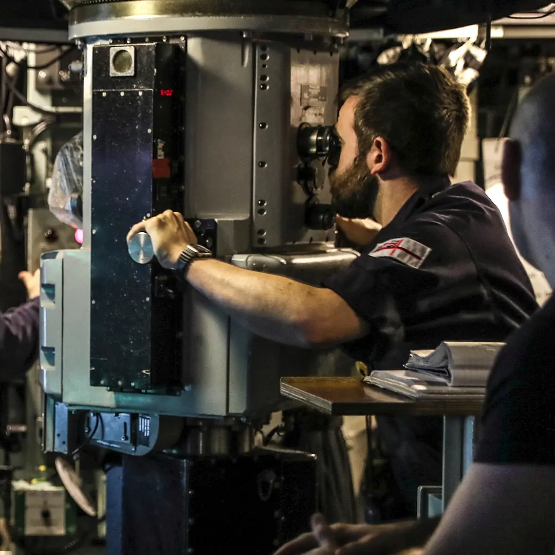 Man operating Periscope