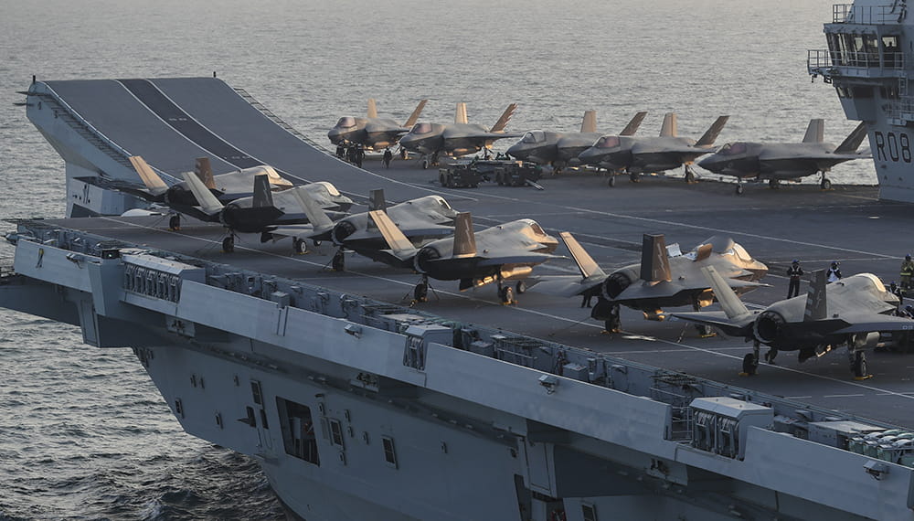 Royal-Navy-What-we-do-prevent-04-building-trust.jpg F35 Lightning jets line up on the deck of an aircraft carrier