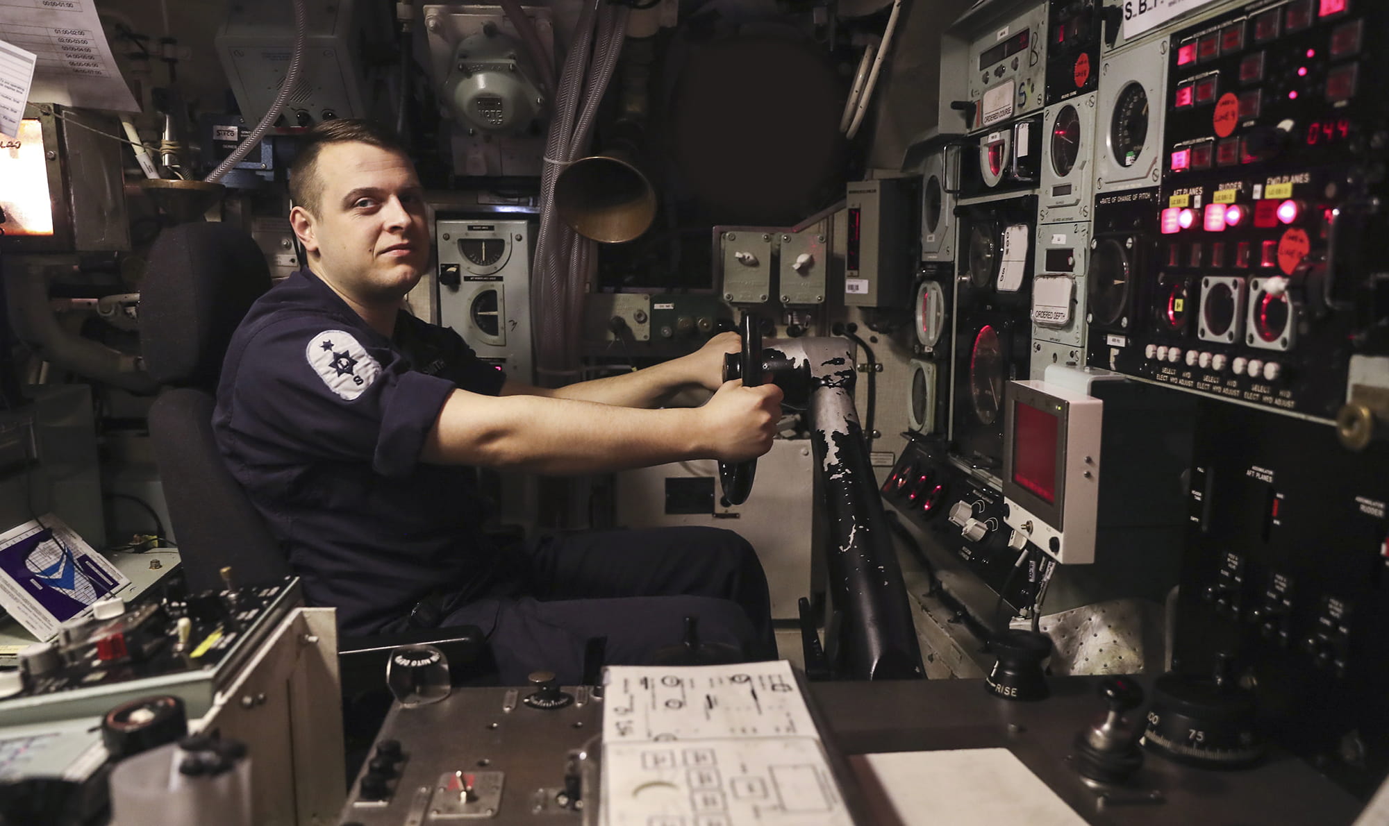 Royal Navy Stewards aboard HMS Trenchant Submarine  during the Silent Service