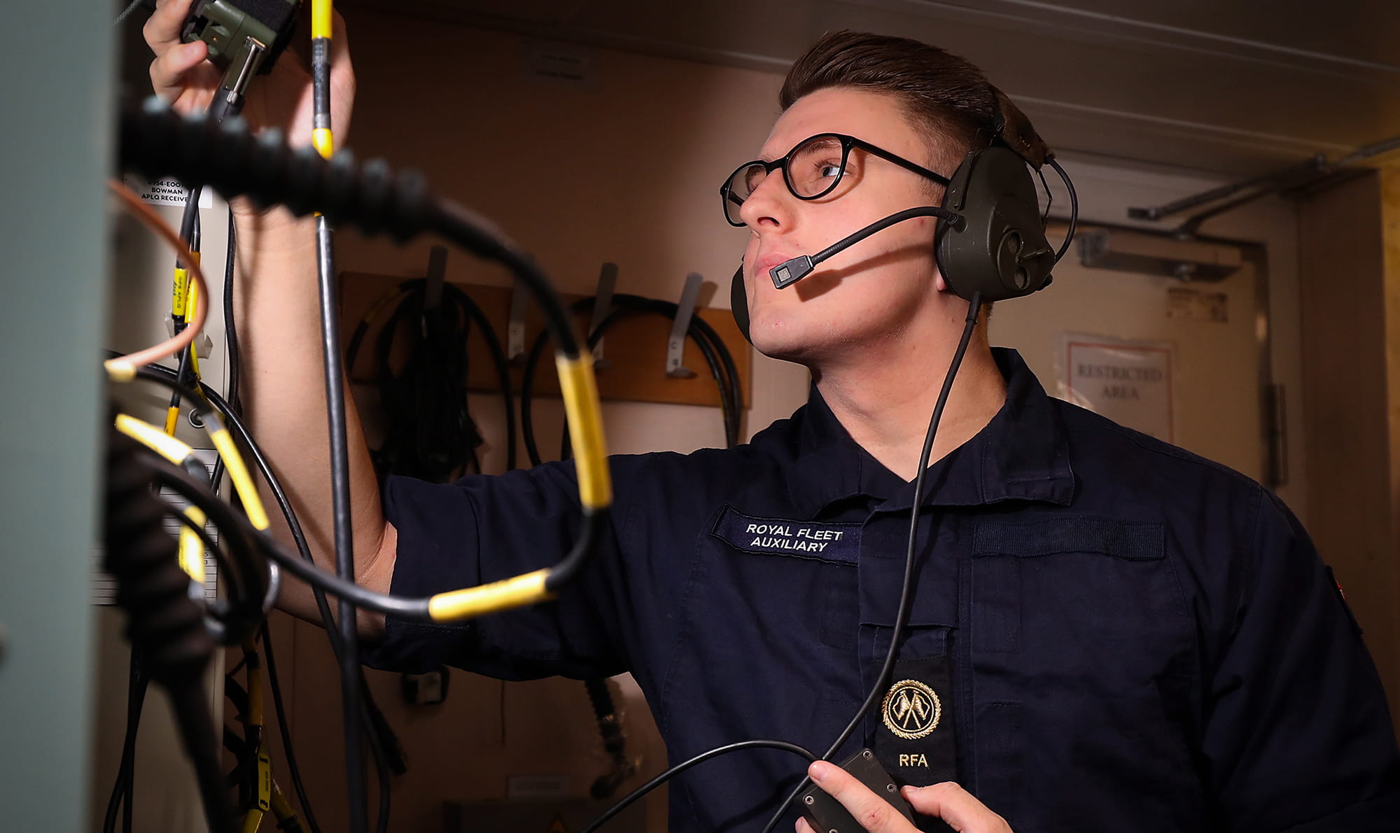 Pictured is a variety of ships company personnel as they carry out their daily tasks to ensure that the ship is ready to complete its tasking at a moments notice