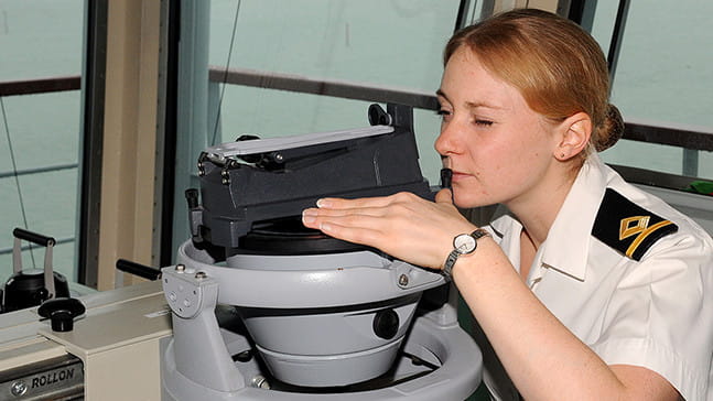 A Deck Officer at work