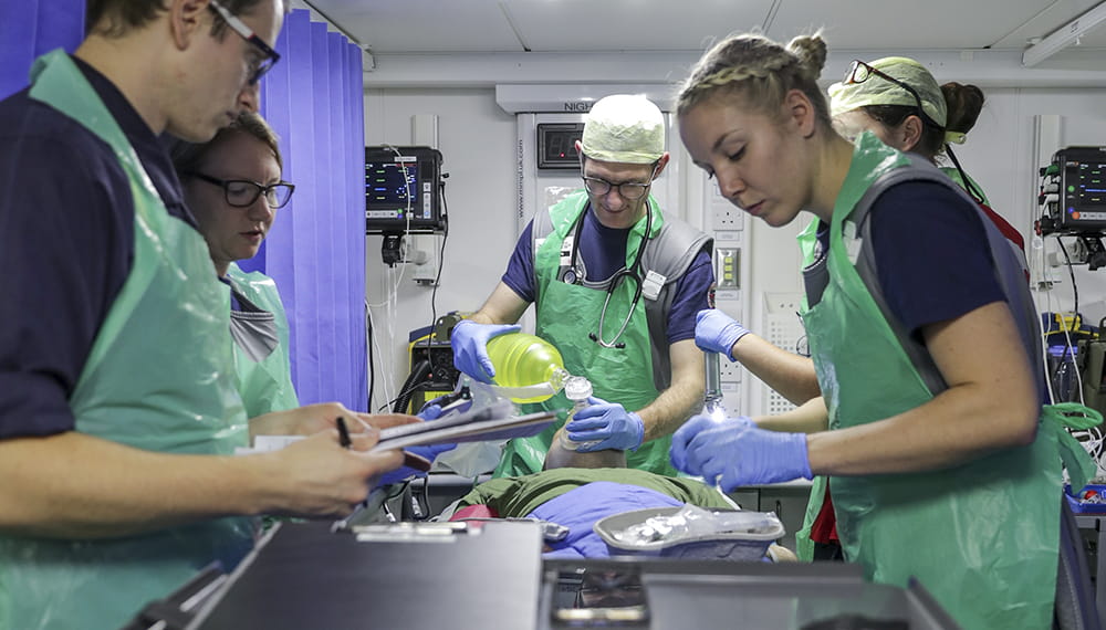 Ships company from RFA Argus played their roll in mass casualty exercise that took place on board their ship. 