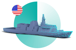 USS Shoup US Destroyer render