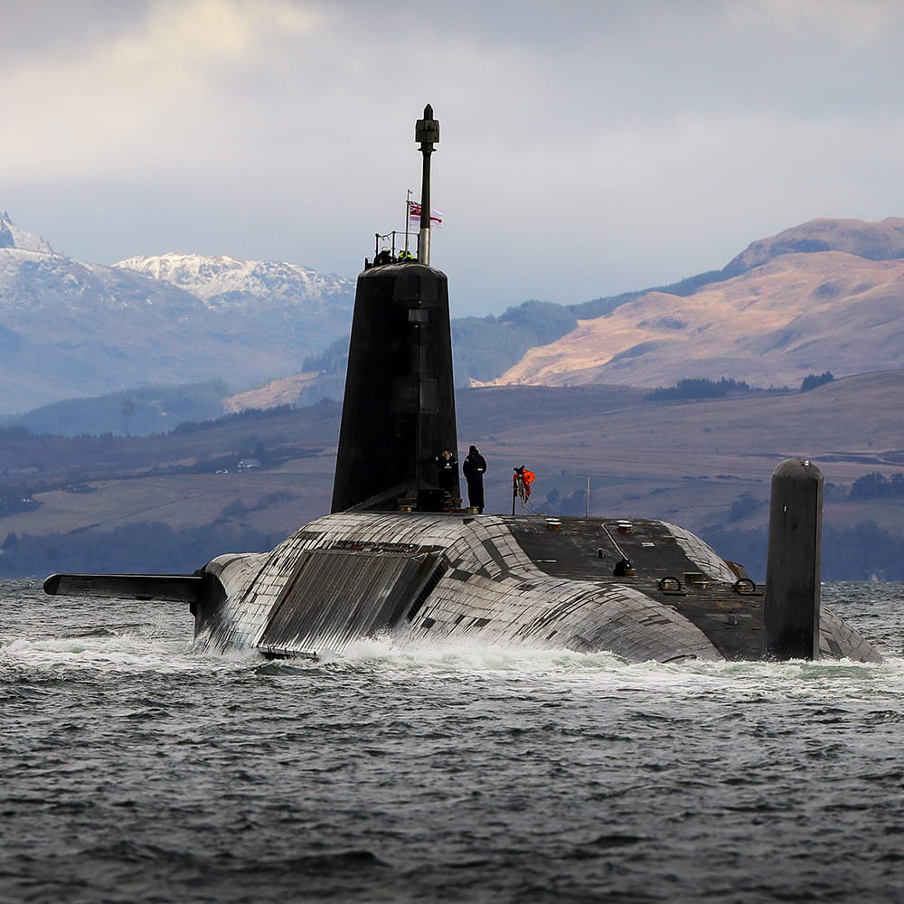 HMS Vigilant returns to the Clyde