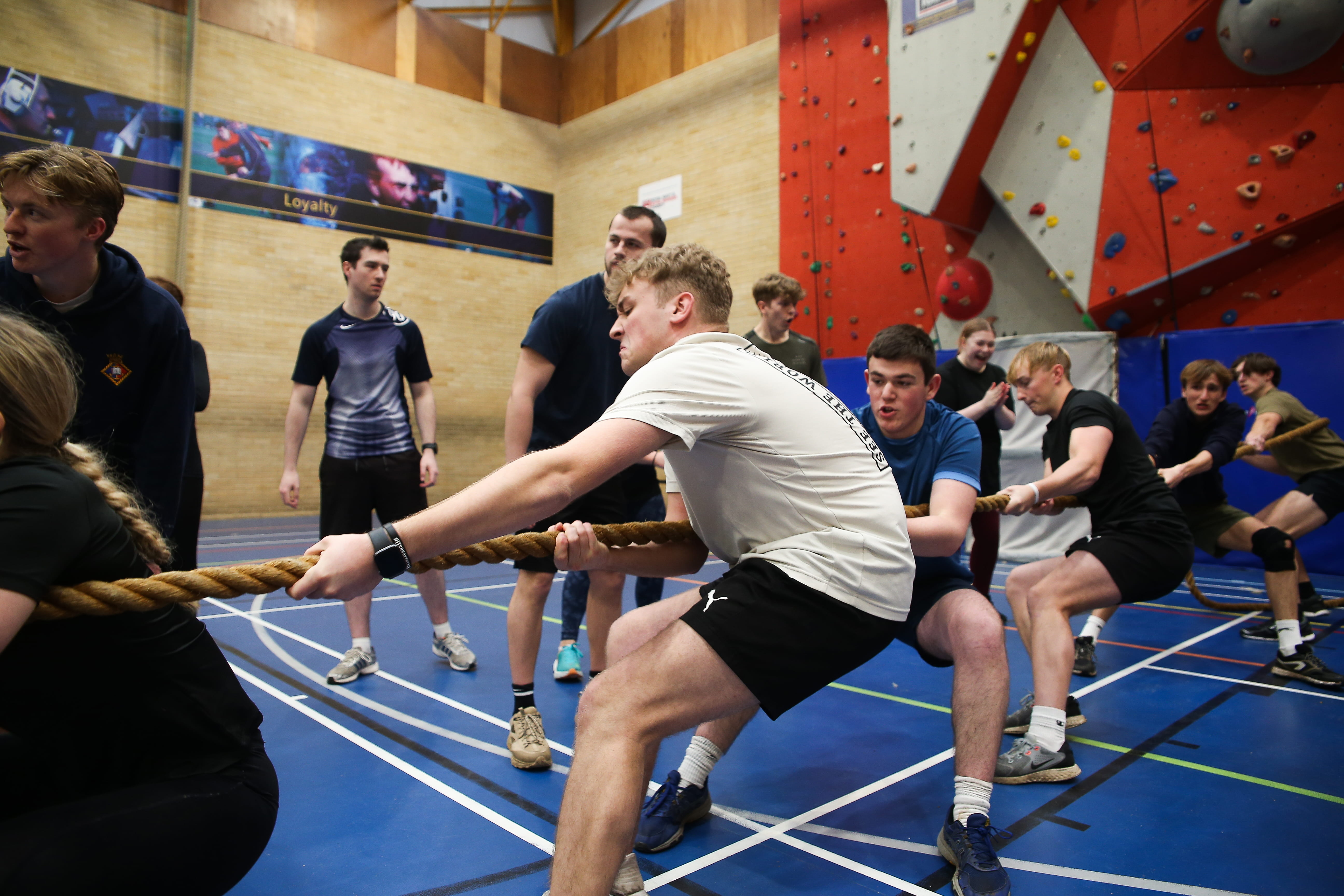 URNU Wales in tug of war game