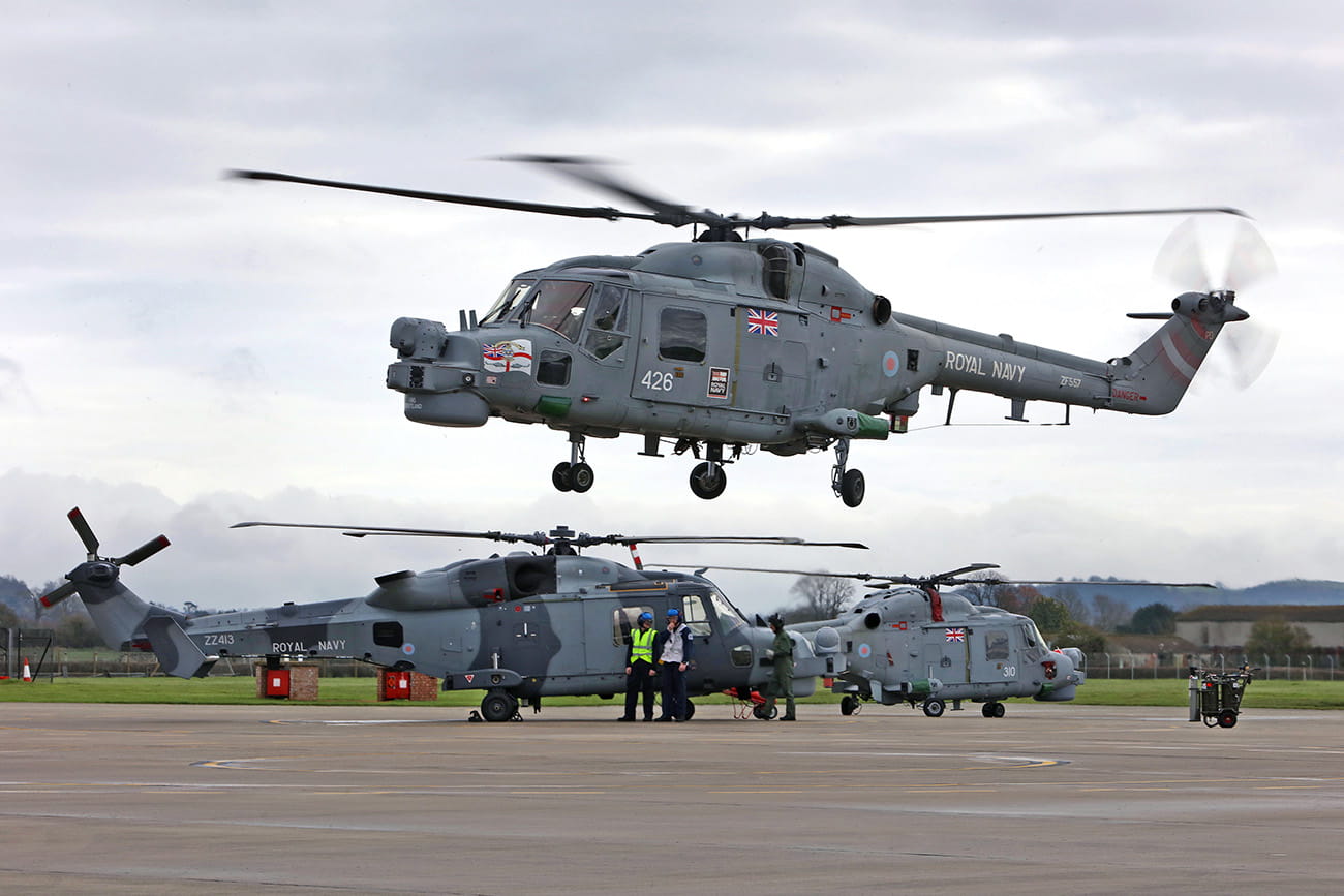 Last deployed Lynx in the Royal Navy flies home!