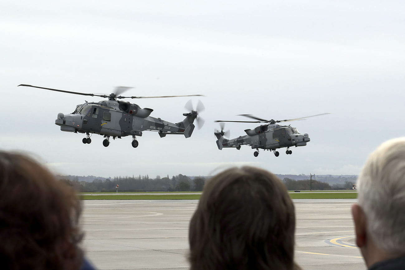 Wildcat helicopter home after hurricane disaster relief mission
