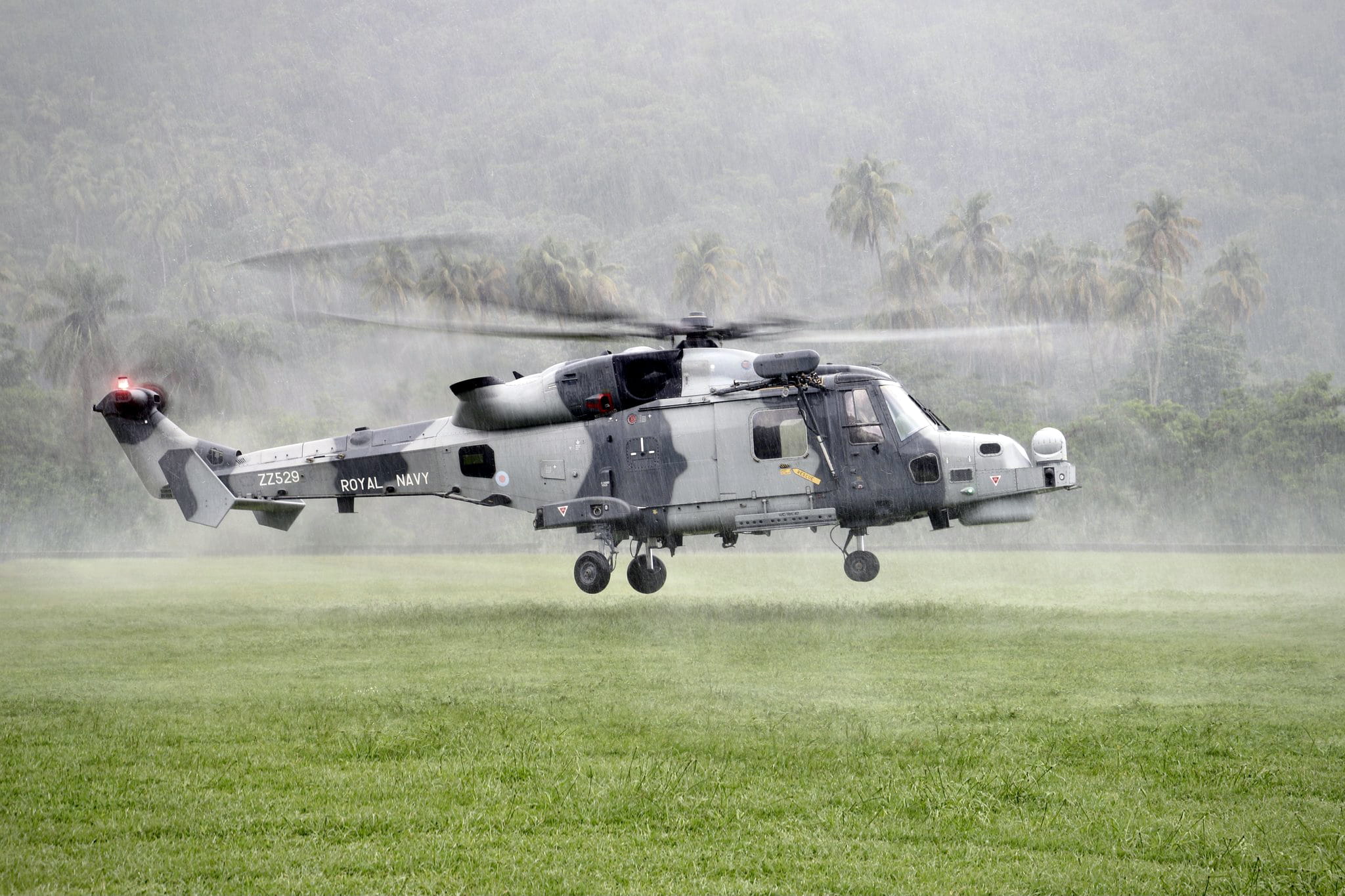 Knightrider lands in St Vincent in a tropical shower Knightrider lands in St Vincent in a tropical shower