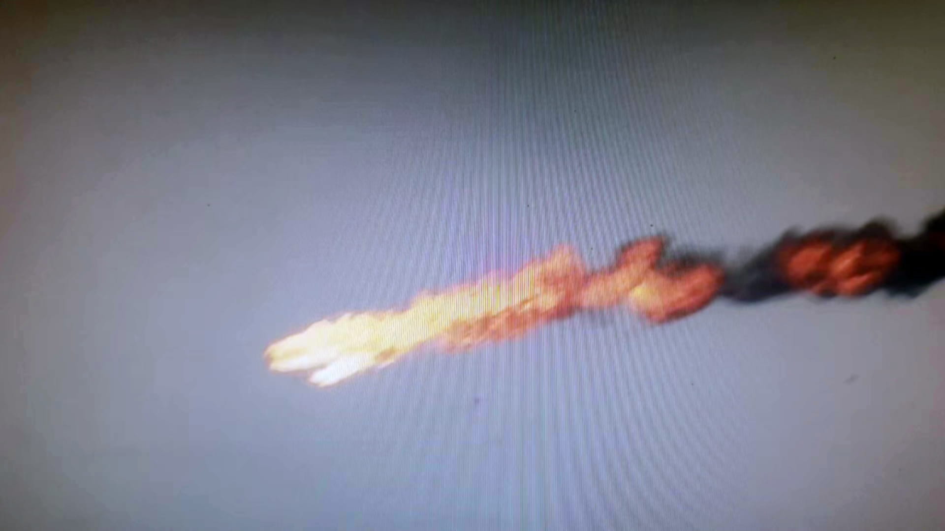 The Banshee drone distintegrates in a fireball