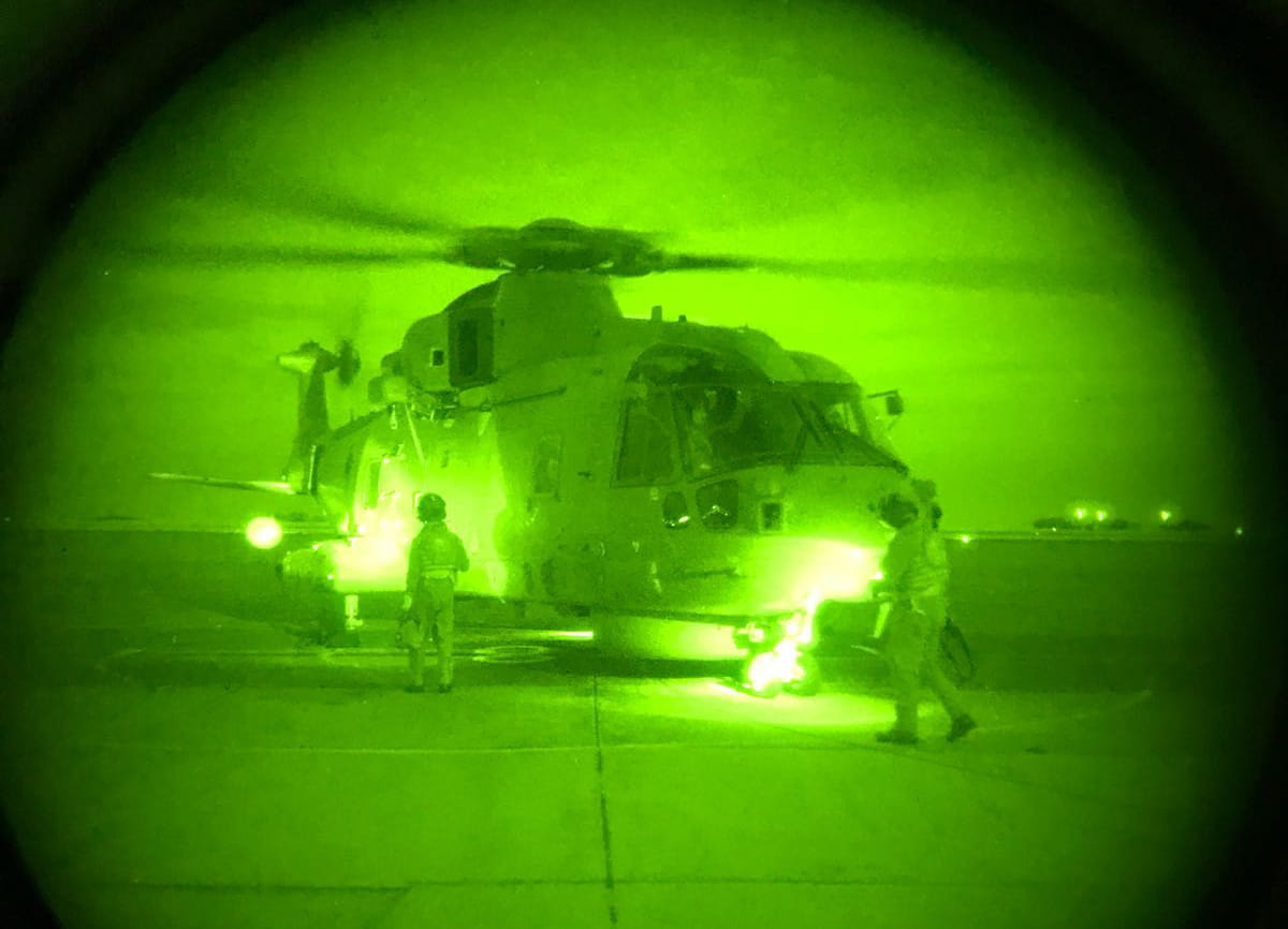 Helicopter squadron prepares for carrier operations day or night