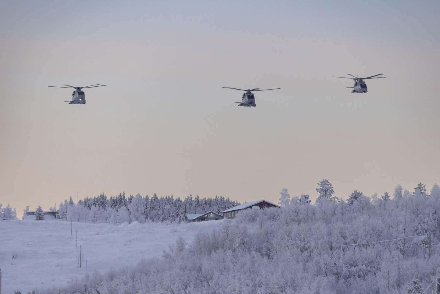 Naval helicopter crews learn to handle sub-zero conditions to support Arctic commandos