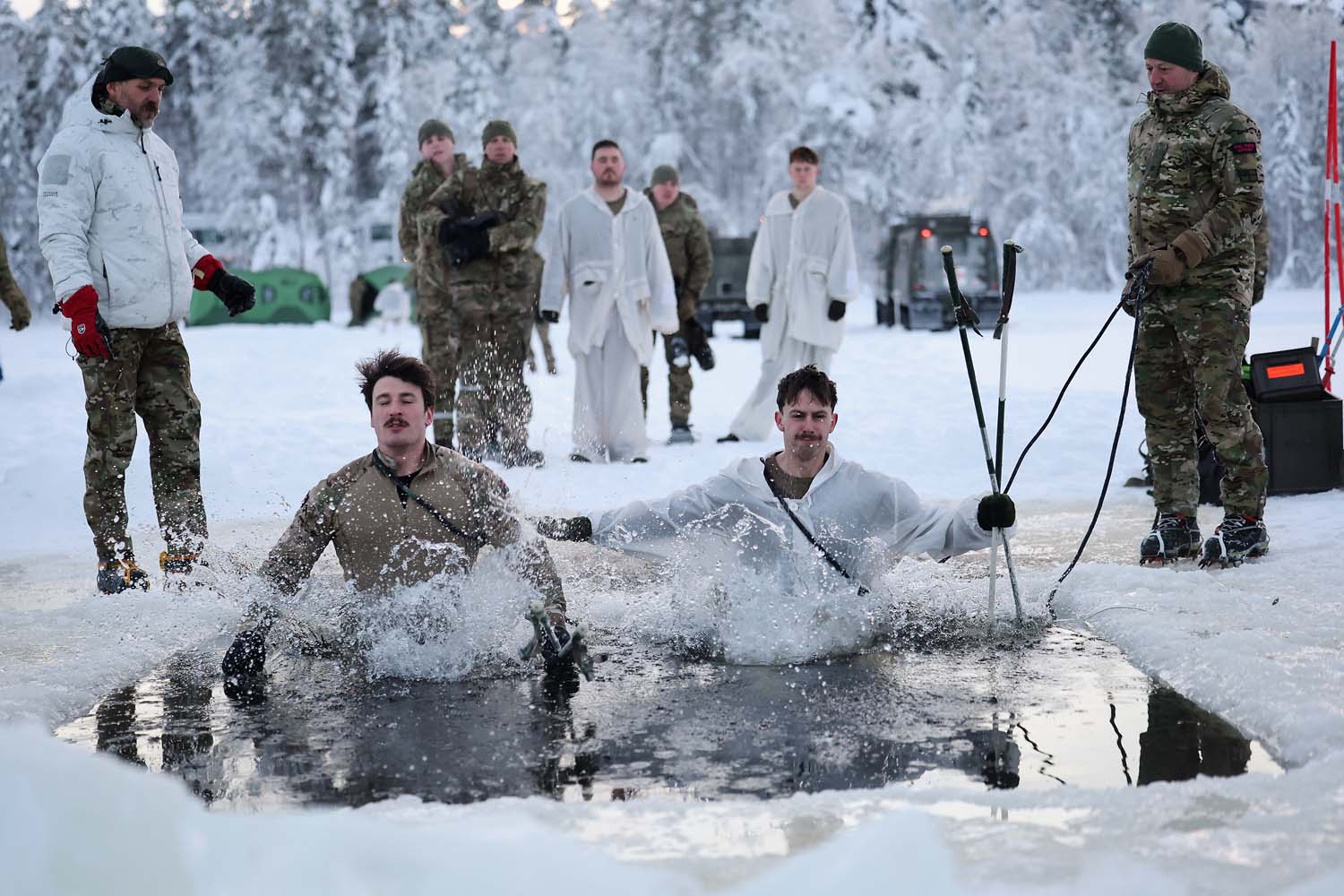 Ollie and Josh Morris carry out ice breaker together