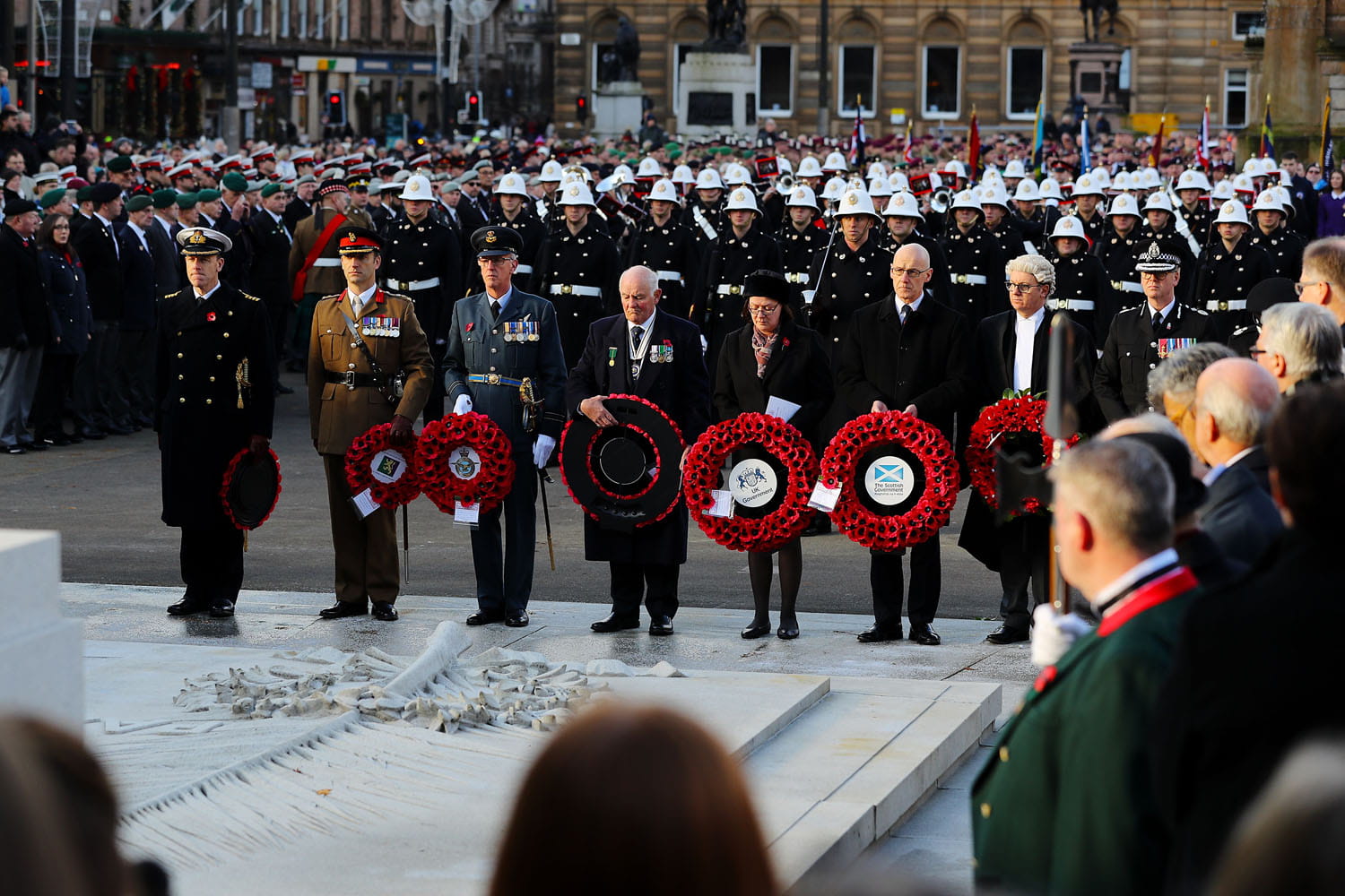 Sailors and Royal Marines pay respect for Remembrance