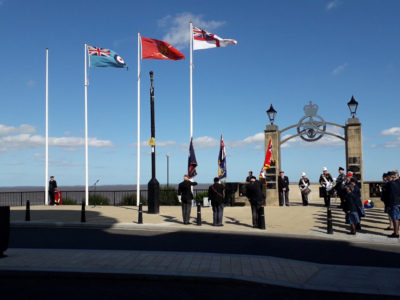 Royal Navy personnel attended a ceremony in north east Lincolnshire to thank NHS staff 