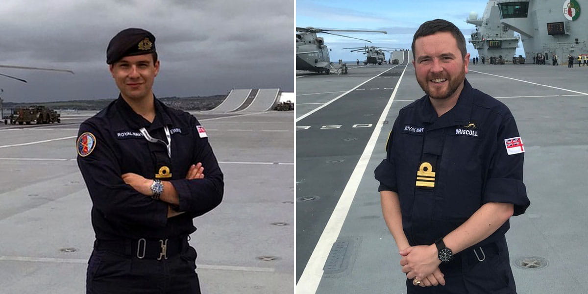 SLt Ross Ewing , Lt Cdr Mark Driscoll RNR