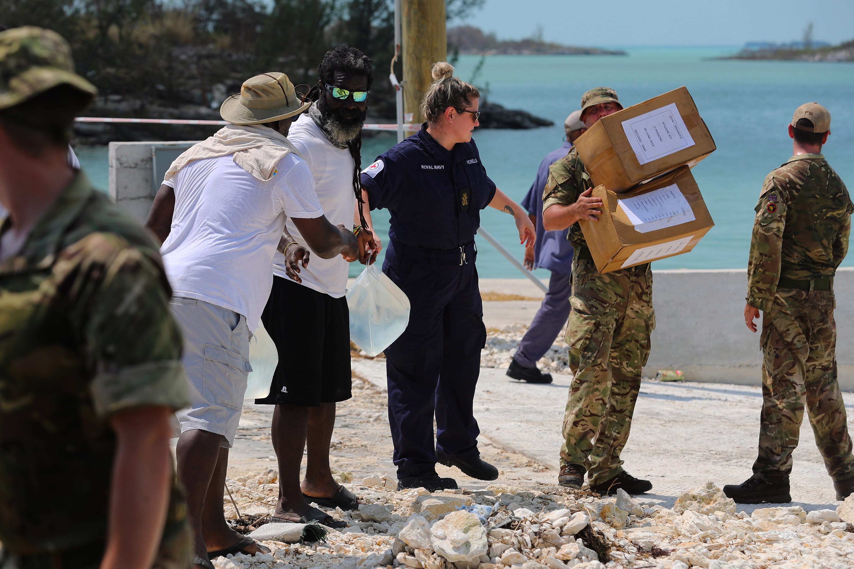 Personnel from RFA Mounts Bay delivered aid to the Bahamas after the community was devastated by Hurricane Dorian