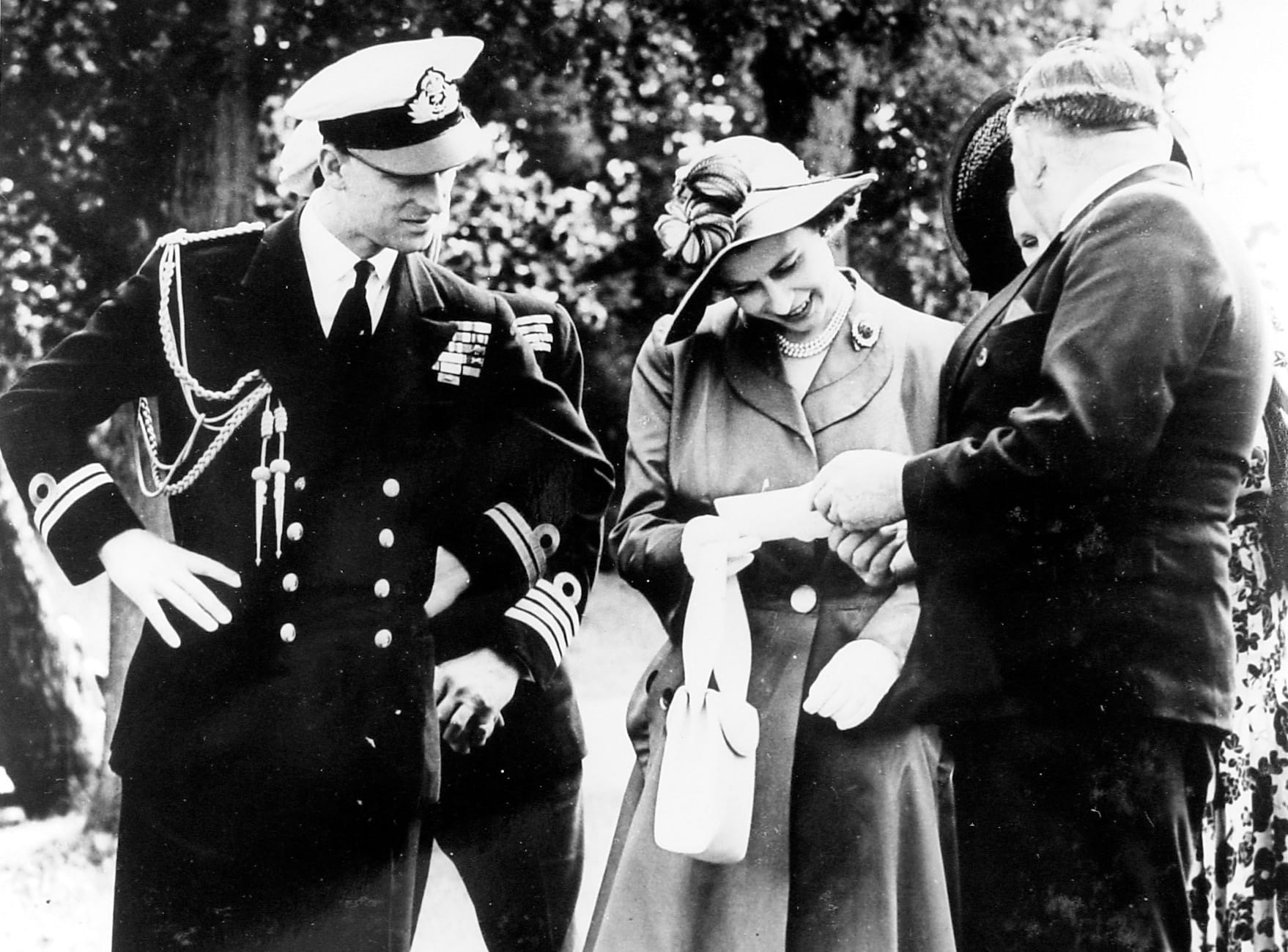 The Queen and Duke of Edinburgh visiting Dartmouth in the early 1950s