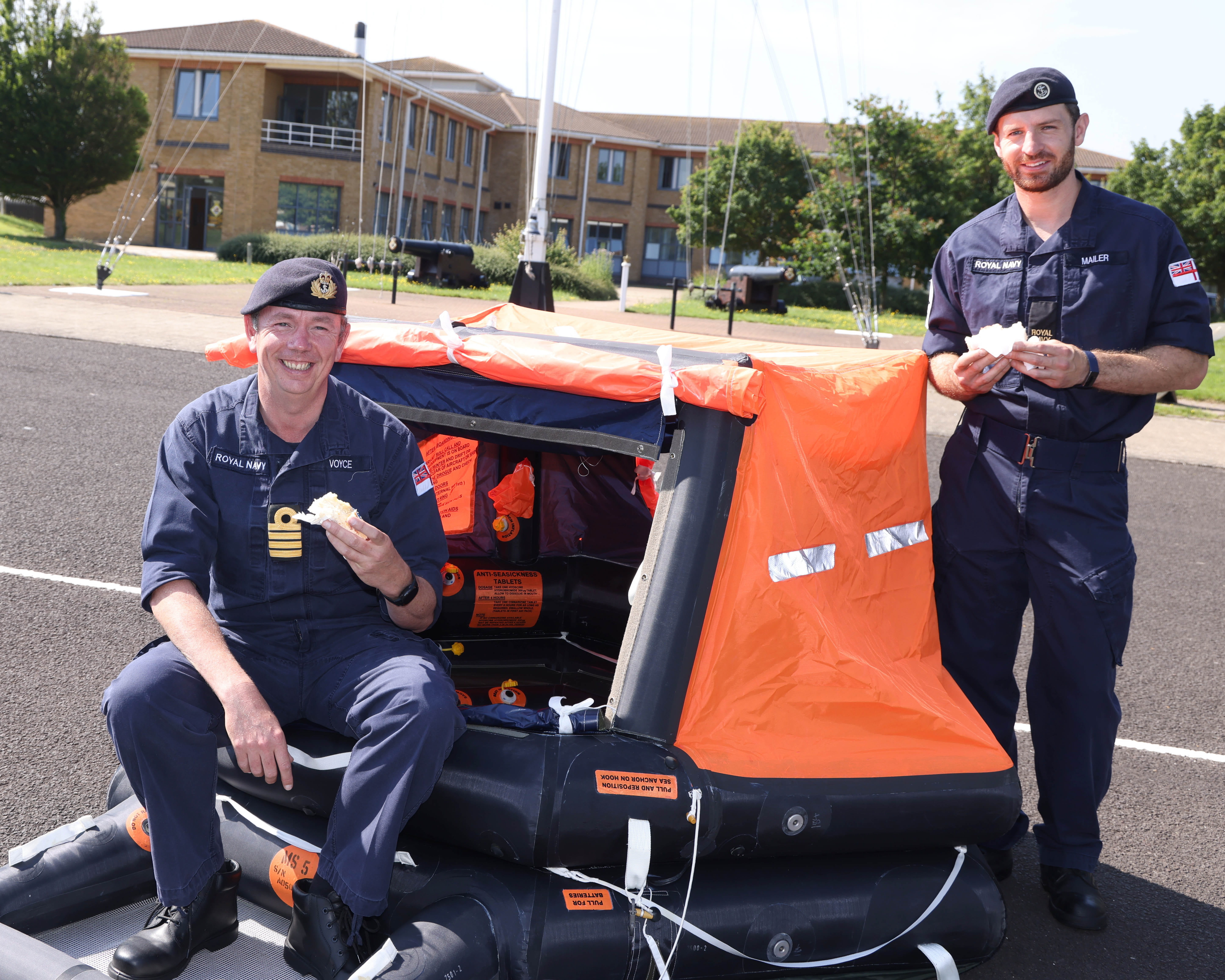 Capt Voyce and AET Nathan Mailer at HMS Sultan