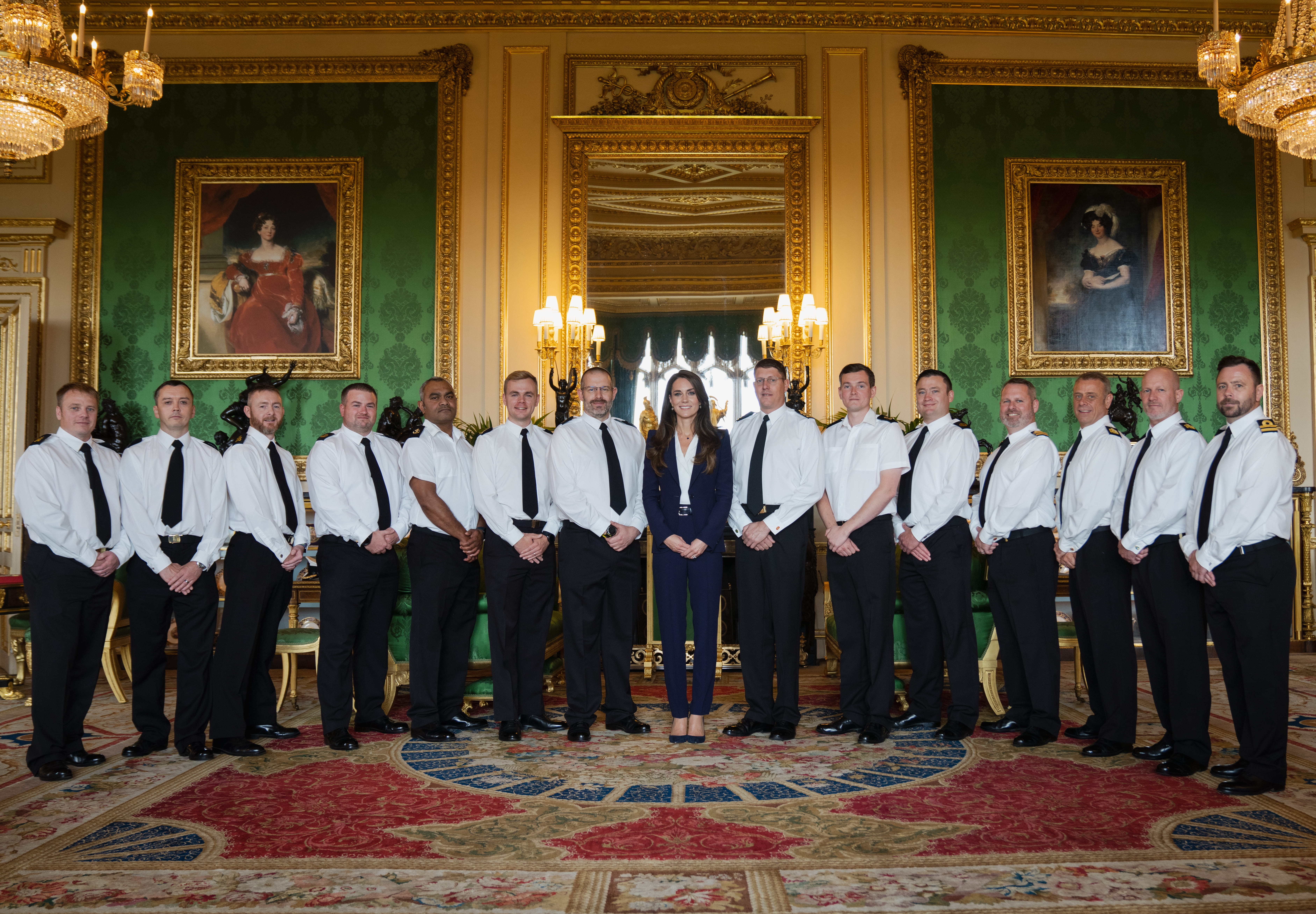 Personnel from HMS Glasgow met the ship's sponsor the Princess of Wales at Windsor Castle