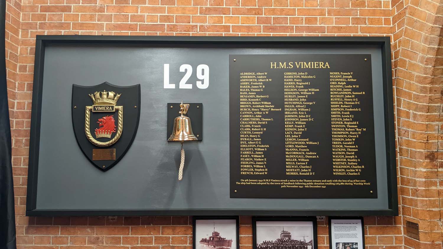 Cheshire town remembers its wartime ties with ill-fated destroyer