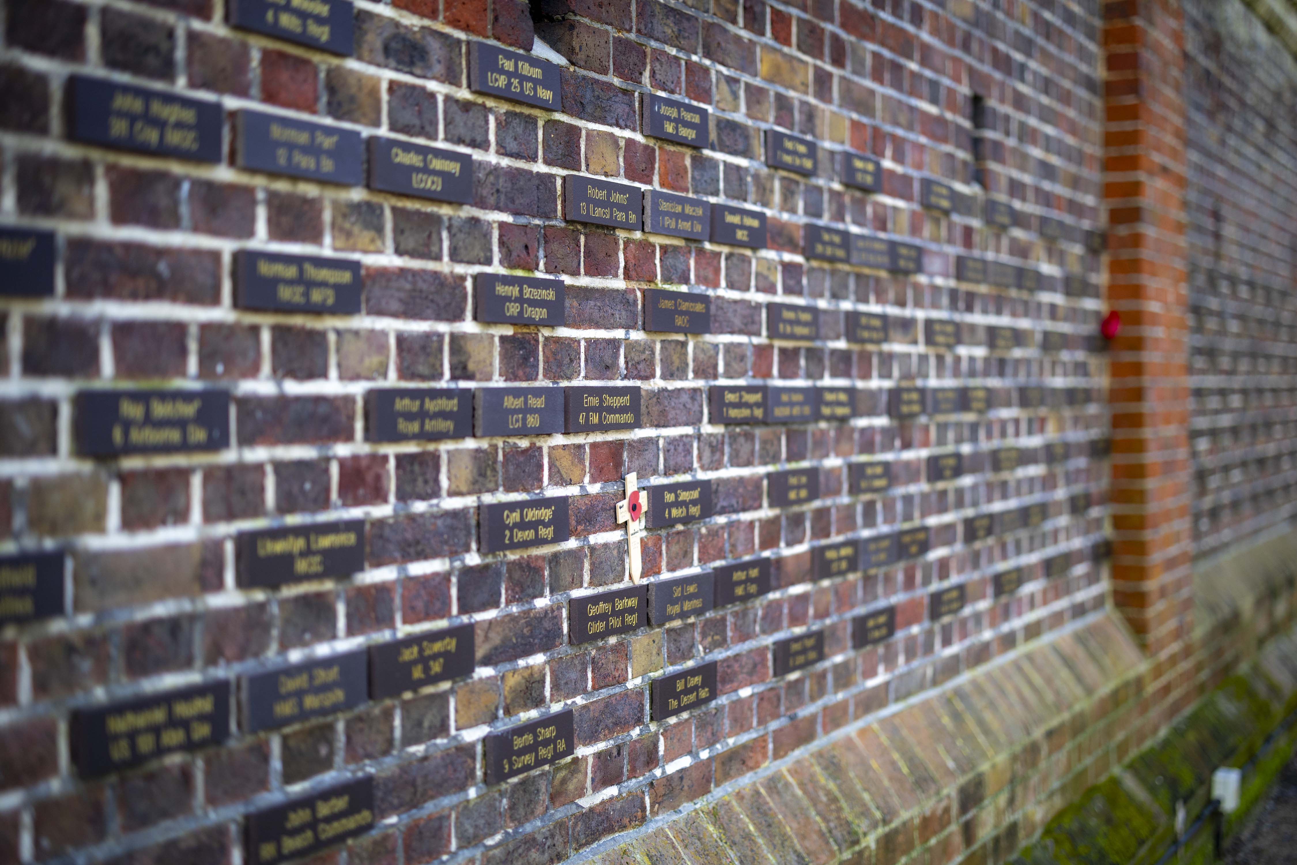 The memorial wall at the DDay Story museum 