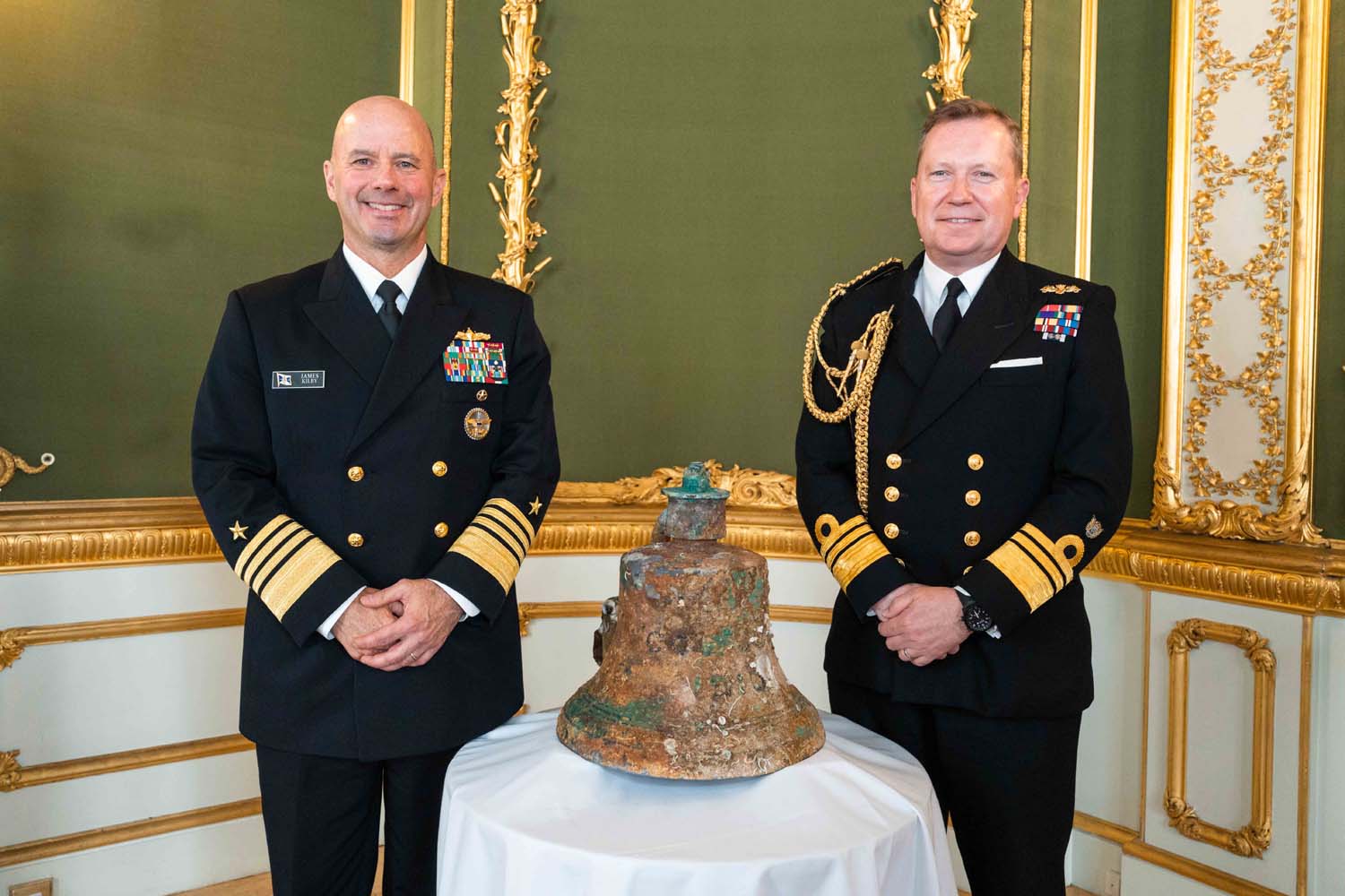 Navy returns bell recovered from WW1 shipwreck returned to US