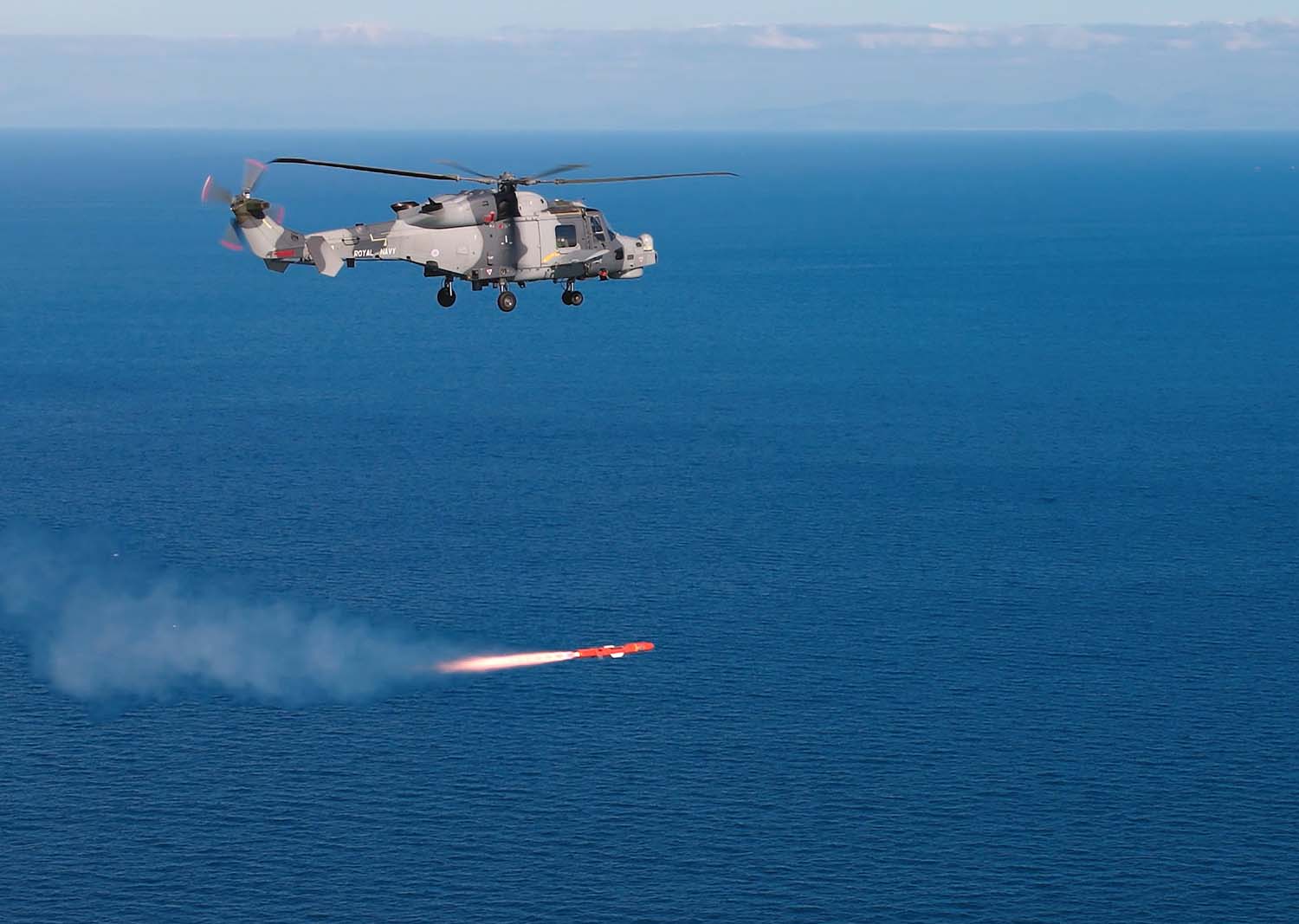 Sea Venom firing from a Wildcat