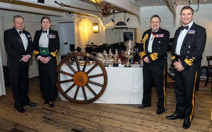 Commodores Andrew and Cath Jordan Vice Admiral Jamieson and Commodore Steve Bolton Chair Royal Navy