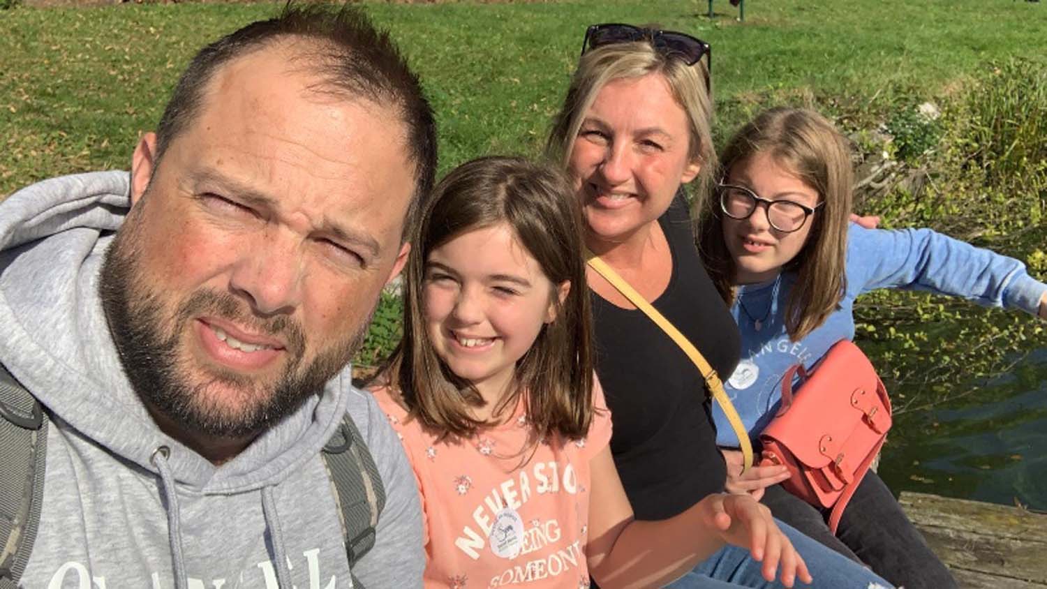 Jon Over with his family